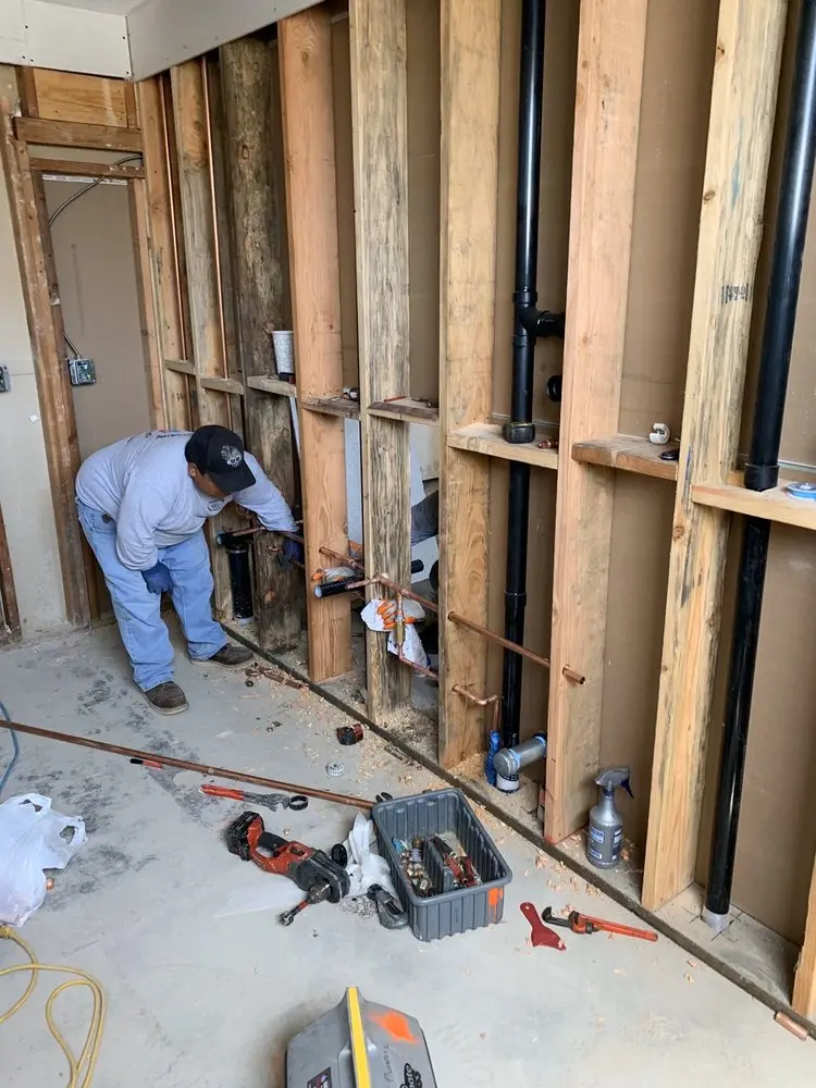 Commercial rough-in plumbing for Gas Line Repair in Central Area